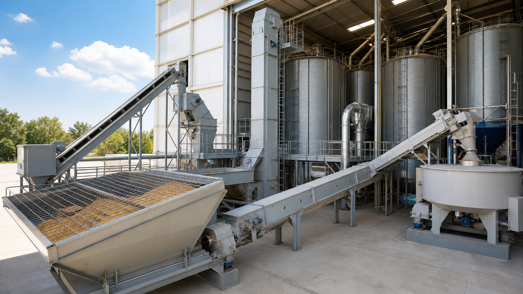 Photorealistic industrial process installation representing Agriculture.