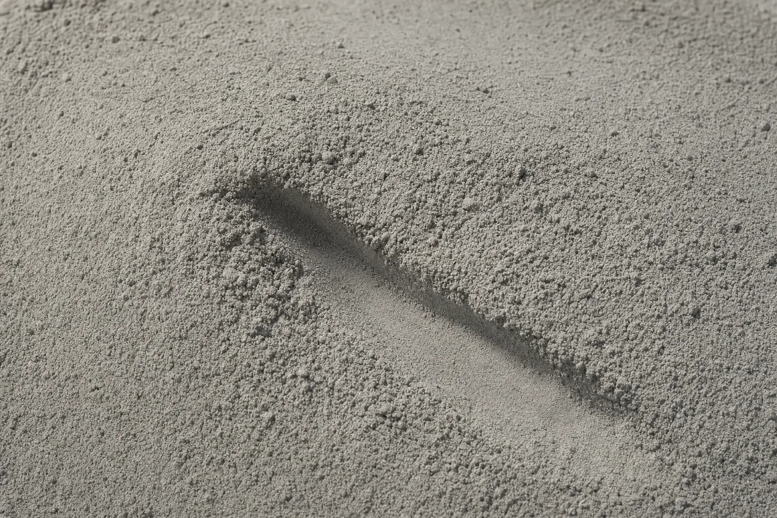 Close-up of fly ash, showing particle size and texture.