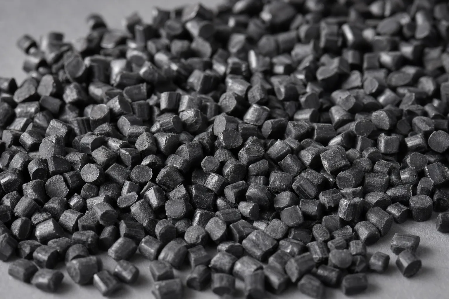 Close-up of masterbatch, showing particle size and texture.