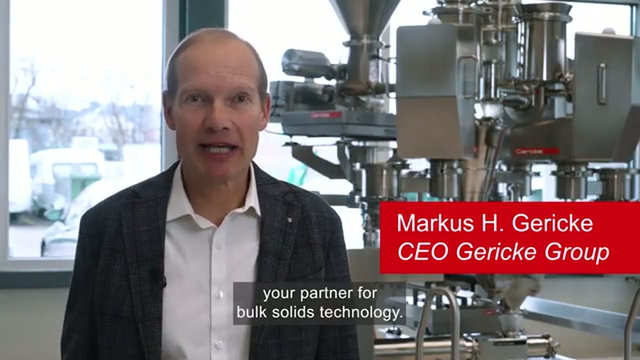 Our CEO welcomes you to the Gericke Group – Solutions for Bulk & Powder Processing Industries video frame
